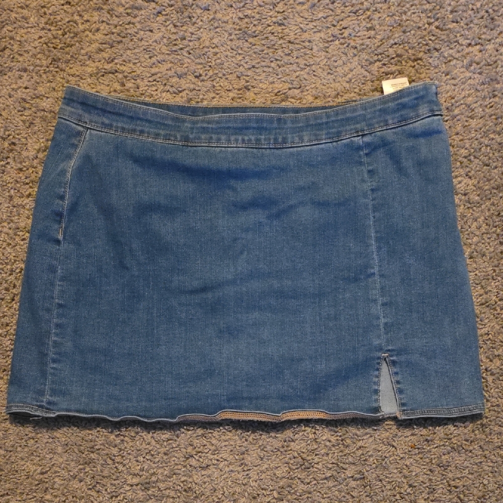 Classic Blue Denim Mini Skort